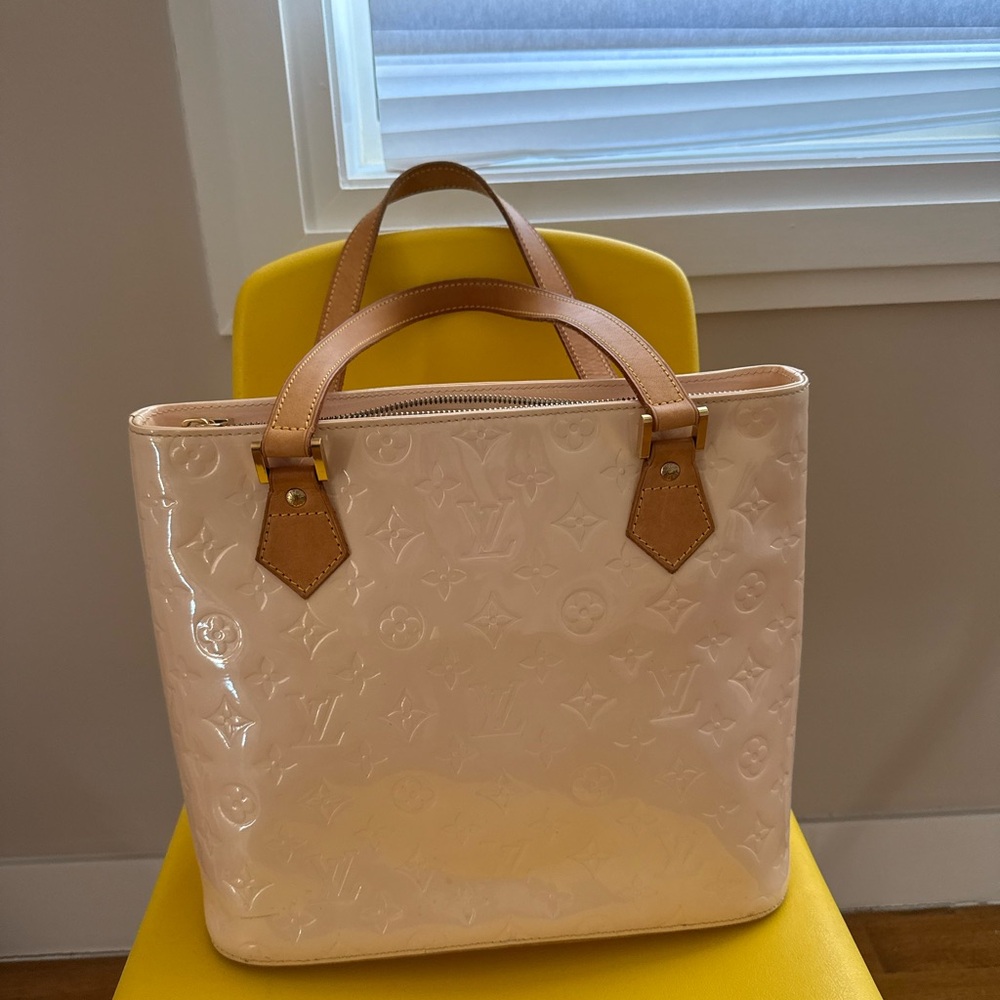Louis Vuitton Cream and Tan Tote